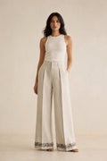 Wide Trouser — Flax