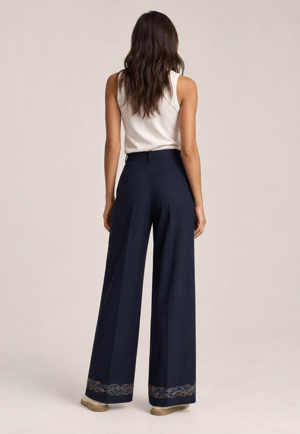 Wide Trouser — Indigo