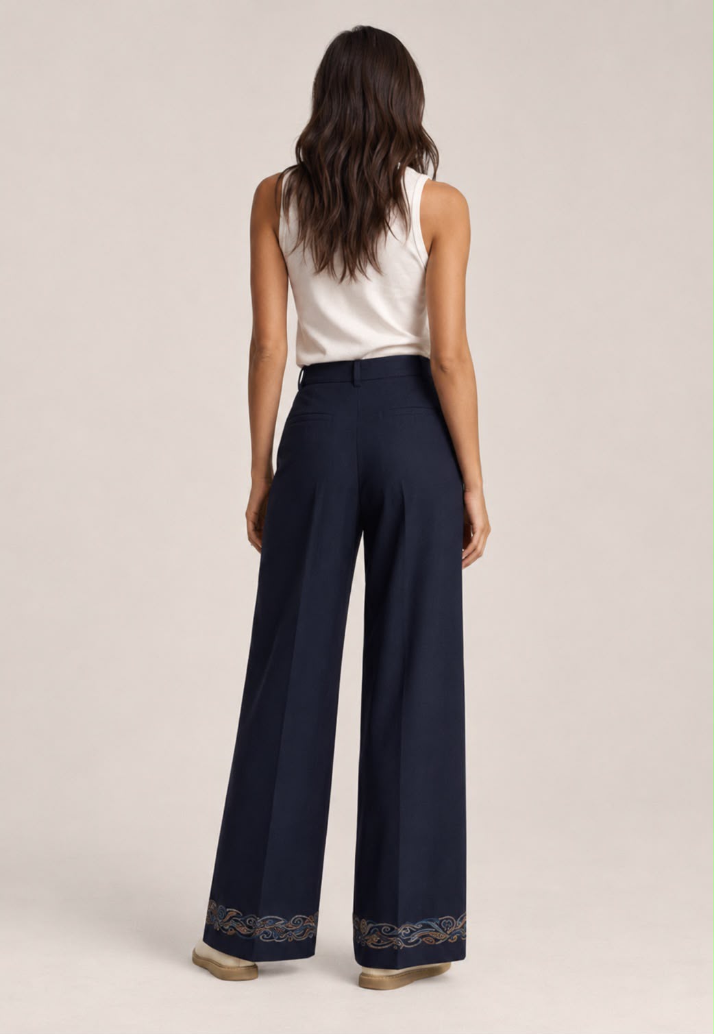 Wide Trouser — Indigo